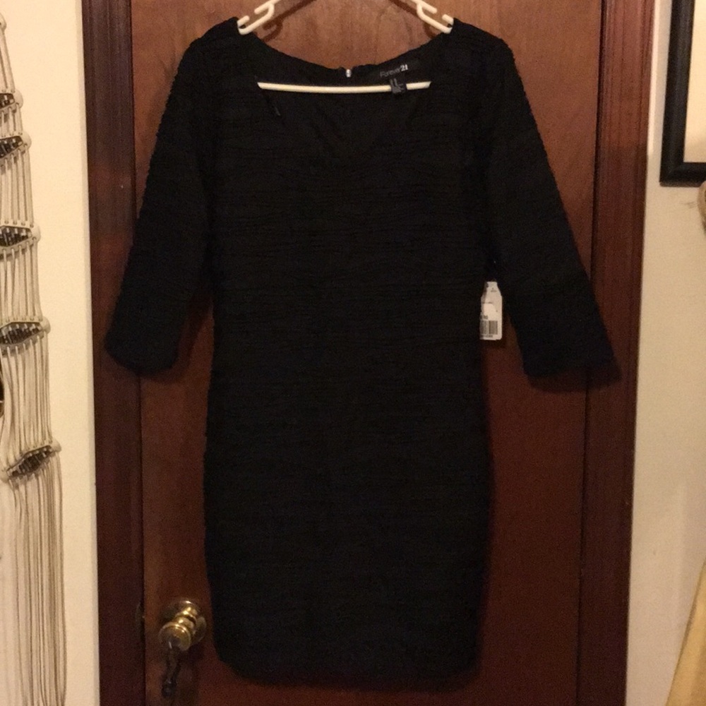 NWT Forever 21 body con black dress Sz M
